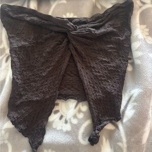 Brown Textured tube top
